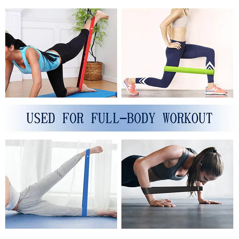 5PCS Yoga Resistance Bands Stretching Rubber Loop Exercise Fitness