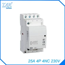 Высокое качество 50/60Hz 25A 4P 4NC 230V 4-полюсный бытовые мини DIN Rail модульный ac-контактор
