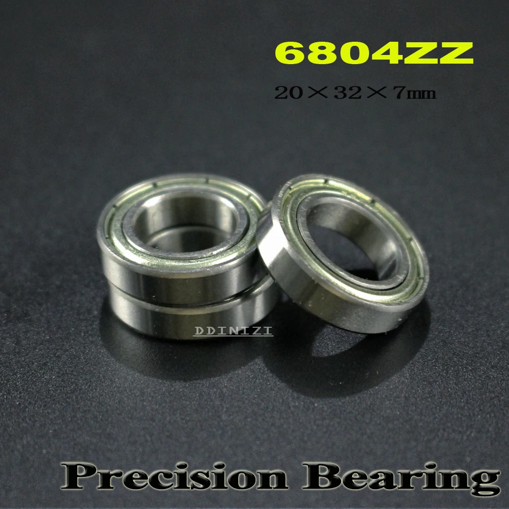 6804ZZ подшипник 20*32*7 мм ABEC-1 Метрическая тонкая секция 61804Z 6804 Z ZZ шариковые