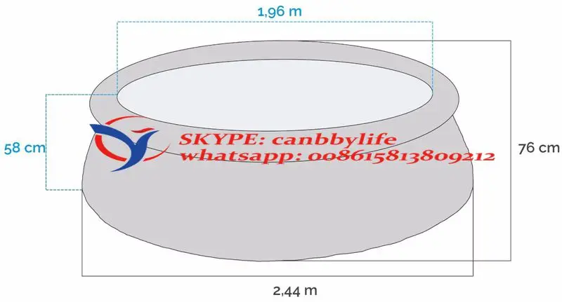 Выше земли бассейн типа Intex 8ft x30in Piscina легко установить надувной бассейн без фильтра насоса