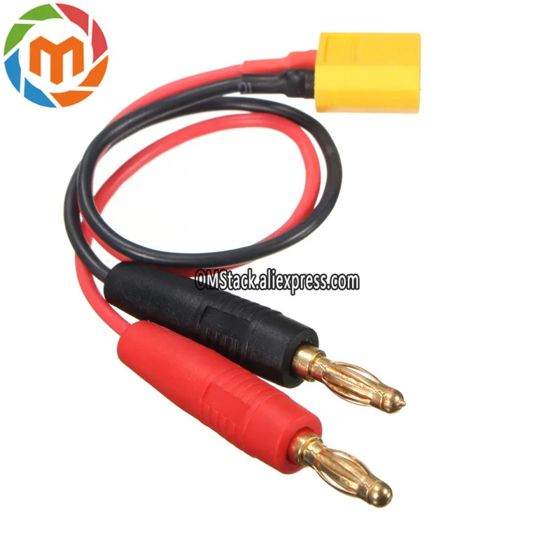 1Pc-16AWG-25cm-XT60-Connector-to-Banana-Plug-4mm-Battery-Connectors-Charger-Cable-Adapter-For-Vehicles (1)
