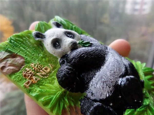 Chinese Panda Bear Tourist Souvenir Fridge Magnet - 4