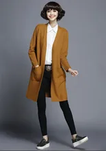 OLGITUM Coat Autumn Korean Fashion Long Sleeve Jacquard Knitted Cardigan font b Jacket b font Coat