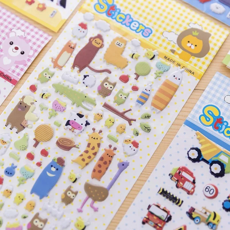 

Children's animation cartoon sticker germ sticker 3-D bubble sticker
