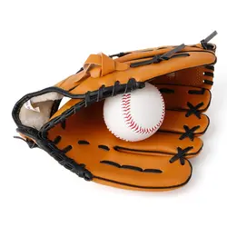 Спорт на открытом воздухе коричневый практика левой Бейсбол перчатки софтбол оборудования размеры 10,5 для взрослых человек женщина
