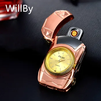 

Personality Car Model with Watch Function Windproof USB Rechargeable Electronic Cigarette Lighters