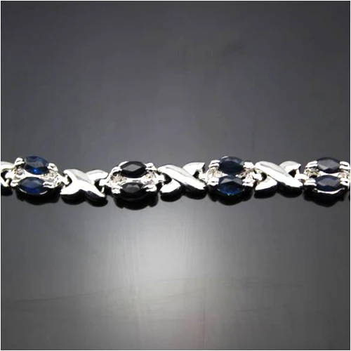 Qi Xuan_Free темно-синий камень элегантные Bracelets_S925 чистого серебра модные Bracelets_Manufacturer прямые продажи