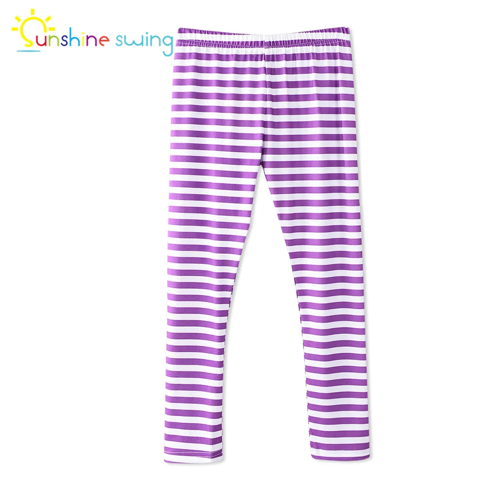Sunshine Swing Toddler Toddler Stripe Leggings for Girls Clothes Summer