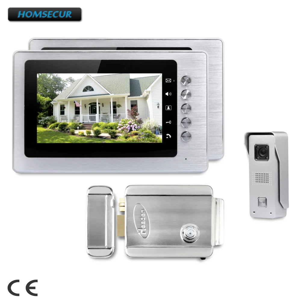 

HOMSECUR 7" Wired Video Door Entry Security Intercom with Mute Mode for Home Security XC002+XM705