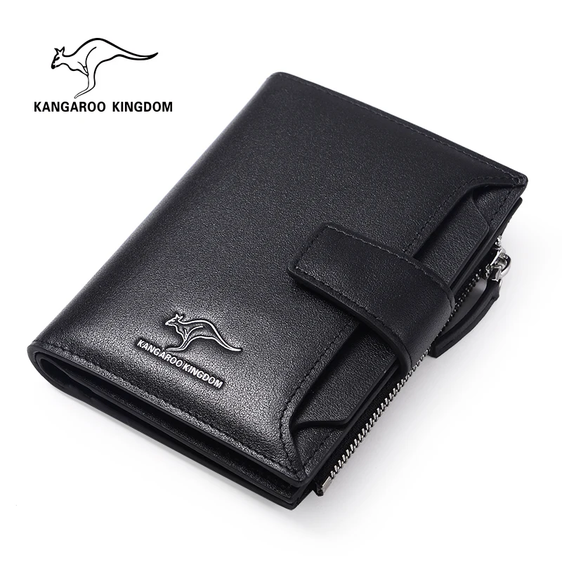 KANGAROO KINGDOM fashion men wallets split leather business card holder wallet brand male hasp purse KANGAROO KINGDOM fashion men wallets split leather business card holder wallet brand male hasp purse