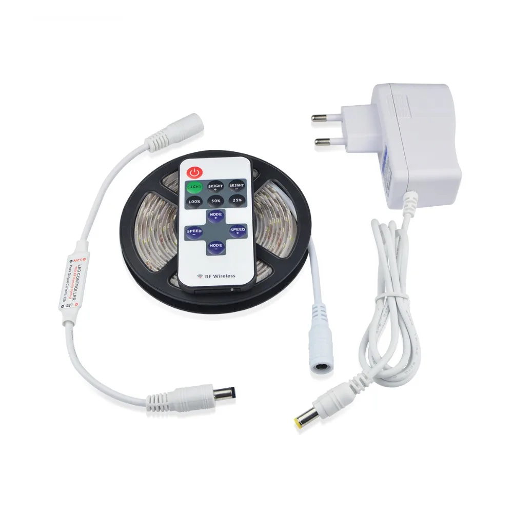 

EU Adapter LED Strip Tape Light-Emitting Diode Dimmer USB LED Light Strip Lamp With Remote Kitchen Lighting TV Backlight Ribbon