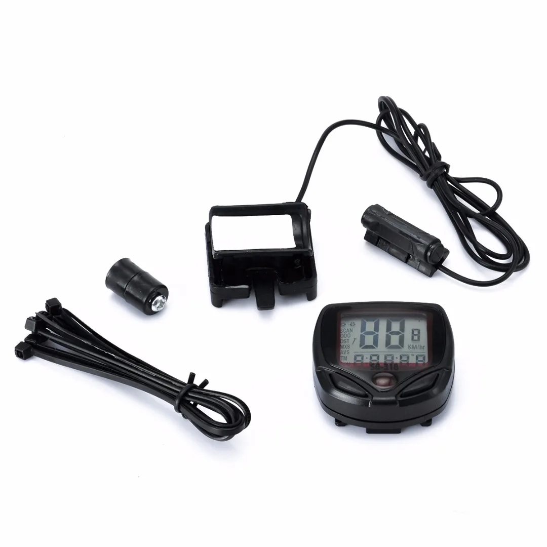 1Pcs Bicycle Computer With LCD Digital Display Waterproof Bicycle Wired Odometer Speedometer Cycling Stopwatch Bike Accessories