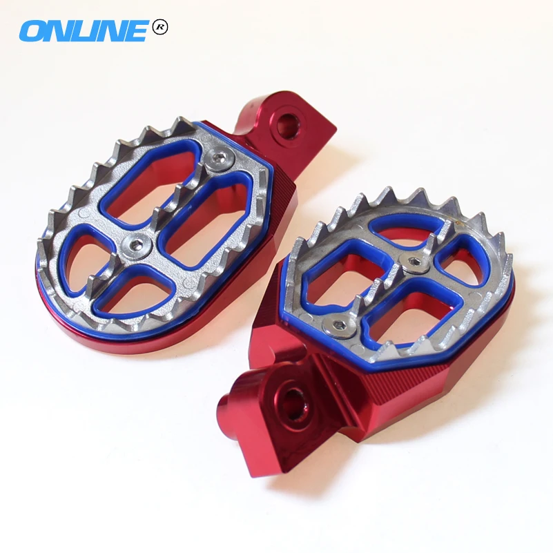 

Billet MX Foot Pegs Rests Pedals For YZ YZF WRF YZ85 125 250 YZ250F YZ450F WR250F WR450F Dirt Bike Motocross
