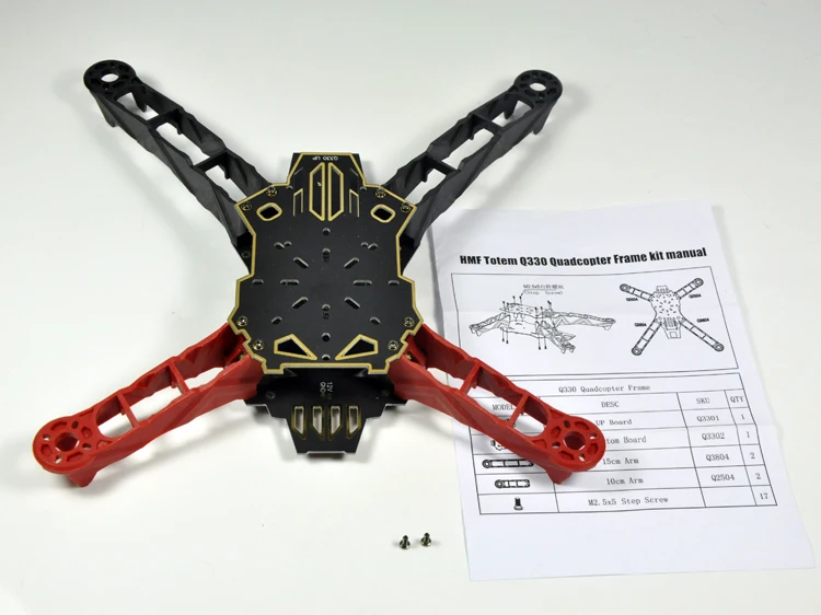 

HMF Totem Q330 325mm Mini copter Quadcopter 4-Axis Frame Kits Airframe for FPV - Black & Red Kill F330