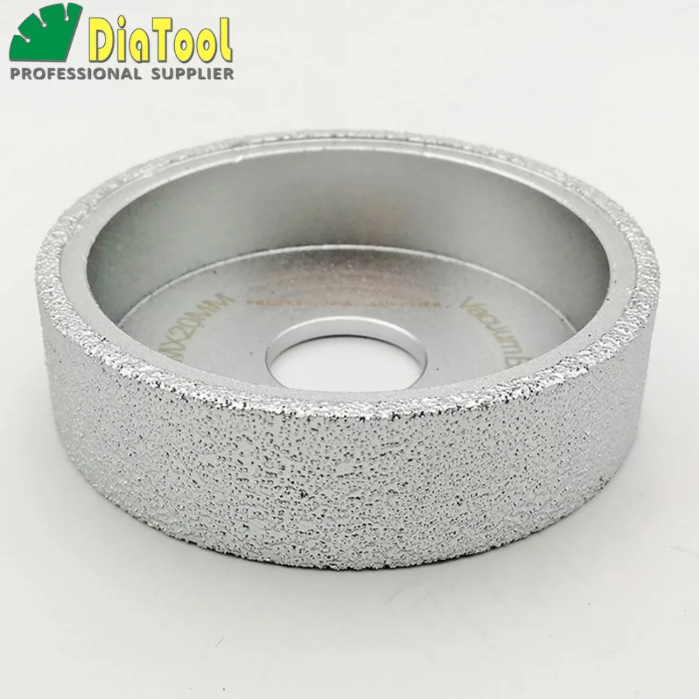 DIATOOL Dia75mmX20mm Vacuum Brazed Diamond Flat Grinding Wheel/ Profile Wheel For Stone Artificial Stone Ceremics Glass Concrete