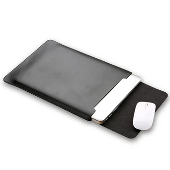 

Laptop Bag Leather Sleeve For Macbook 13.3 laptop Bag For Macbook Air Pro 11 12 13 15 with safe interior and exterior Mouse Pad