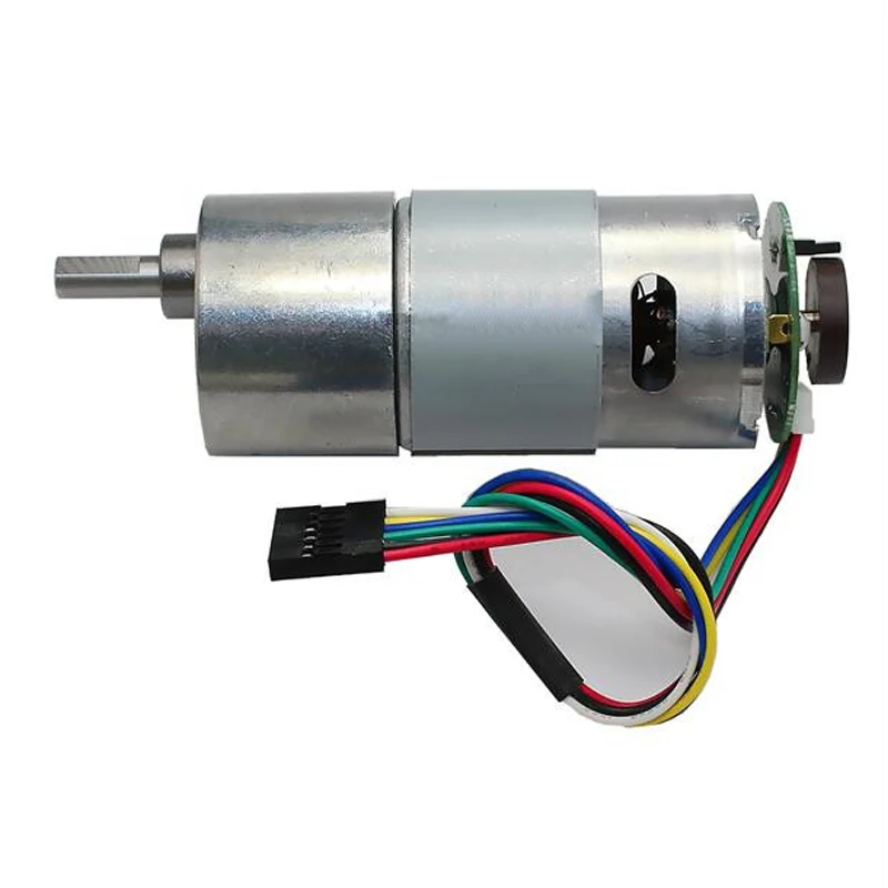 

37GB545D DC Gear Motor with Encoder 6V12V24V High Power High Torque Motor, Permanent Magnet DC Motor