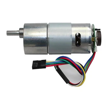 

37GB545D DC Gear Motor with Encoder 6V12V24V High Power High Torque Motor, Permanent Magnet DC Motor