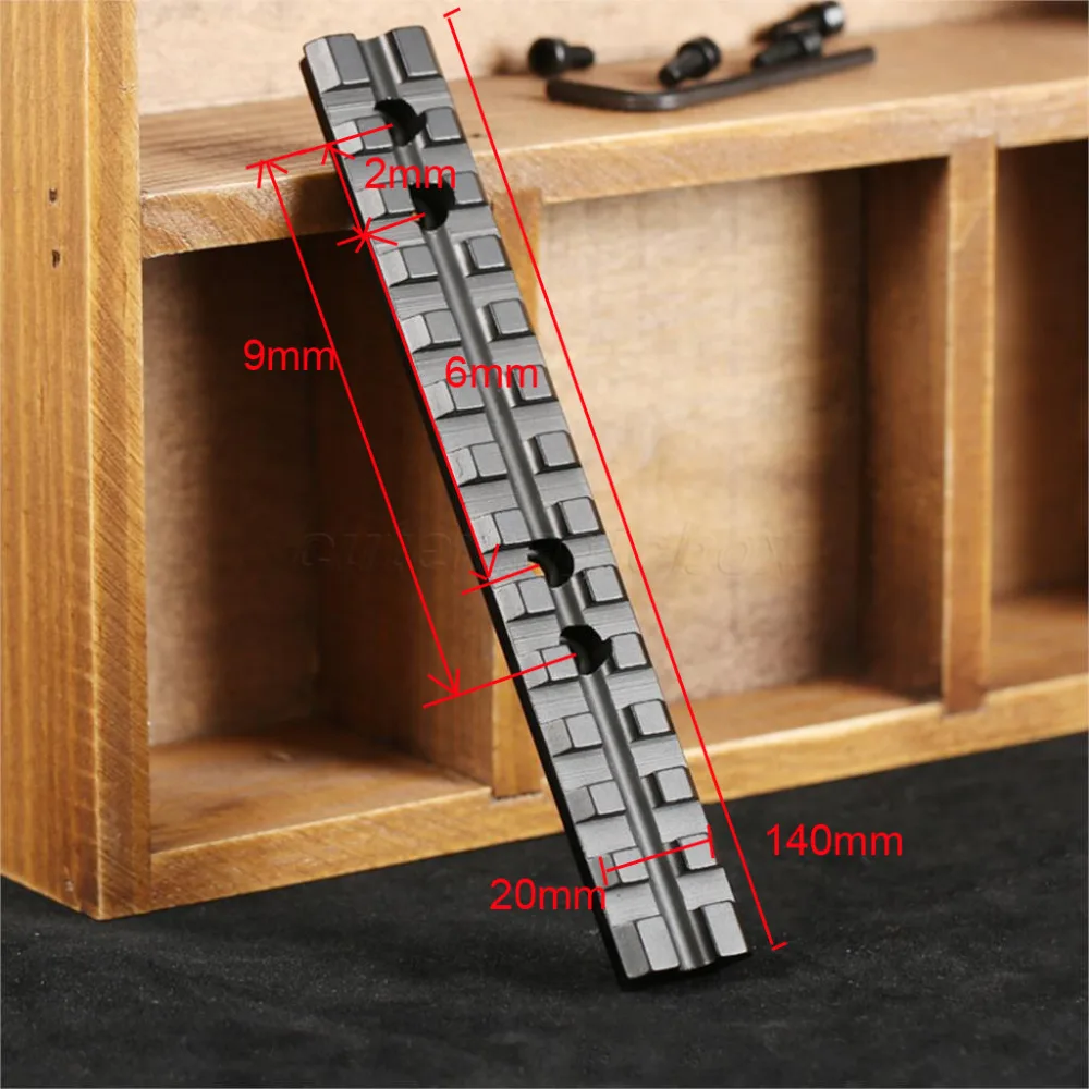 Aluminum Tactical 140mm 13 Slots Low Profile Scope Mounts with 20mm Rail Picatinny Weaver for Hunting Rifle Shotgun Scope Mounts