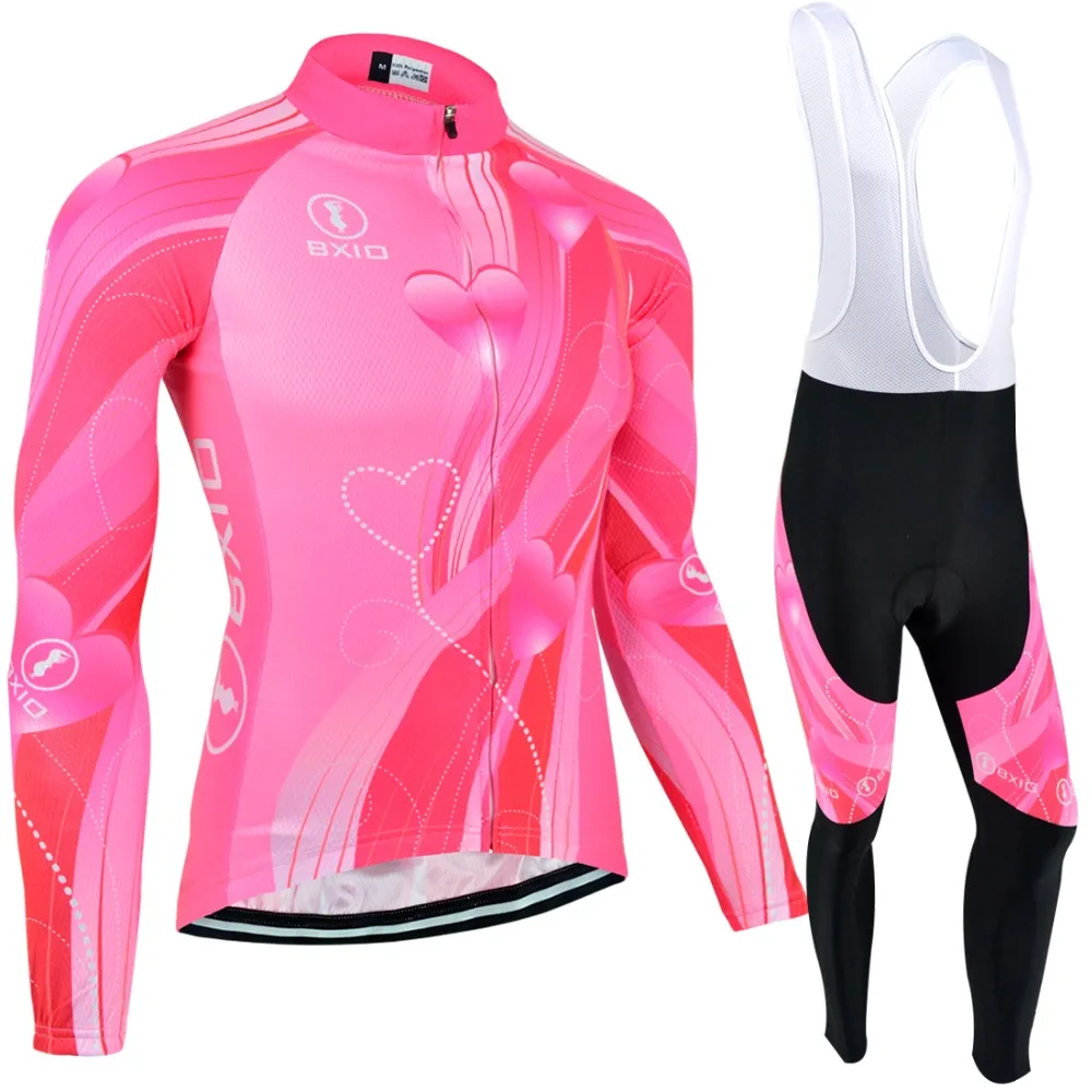 

BXIO Brand Winter Warm Thermal Fleece Cycling Clothing Outdoor Sport Bike Wear Jersey Set Ropa Ciclismo Mujer Invierno BX-123