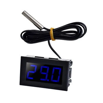 

DC 5 - 12V 0.56" Tester Digital Temp Thermometer Sensor -50-110 Celsius Temperature Gauge Blue LED