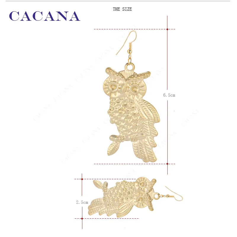 CACANA Dangle Long Earrings Owls With Branch For Women Bijouterie Hot Sale No.A67 A68