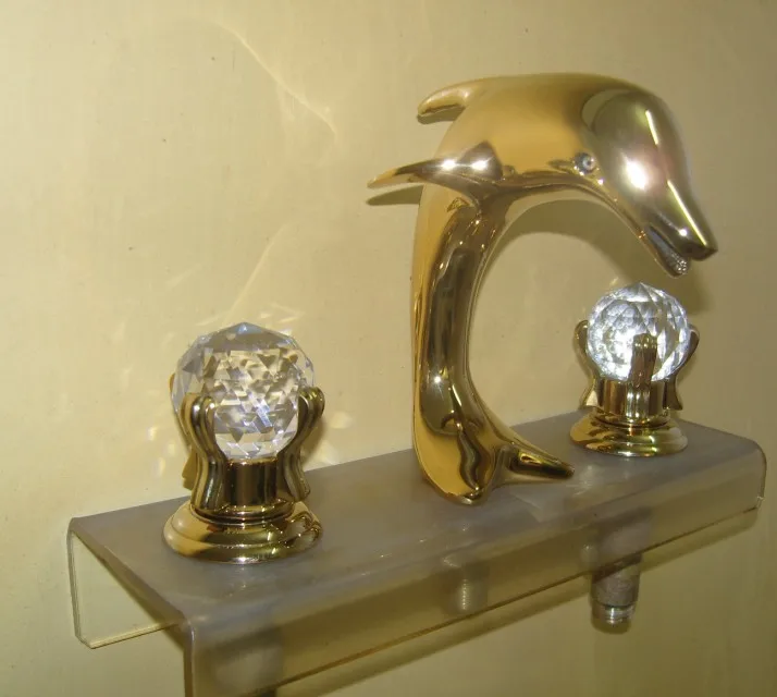 Popular Dolphin Bathroom Faucets-Buy Cheap Dolphin Bathroom ...  Free shipping gold pvd solid brass Bathroom Sink Faucet dolphin mixer faucet  widespread sink faucet with