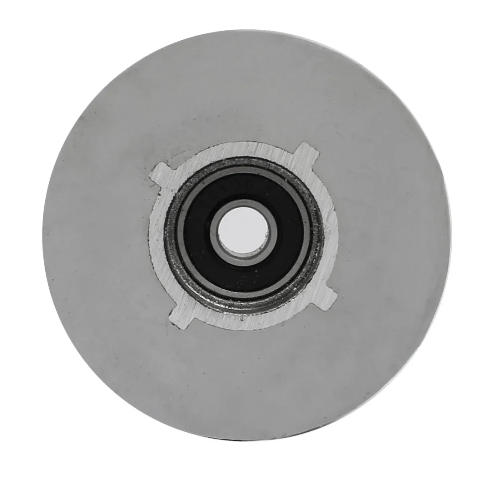 Uxcell 1 шт. Подшипниковая сталь плоской резиновой подошве Топ прижимной ролик кромки колеса серый 65x8x14 мм Лидер продаж
