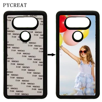 

2D Sublimation Case Rubber TPU Cover For LG G3 G5 G6 V20 Coque DIY Heat Transfer Fundas With Aluminum Metal Blank Inserts 100pcs