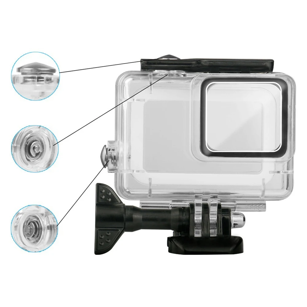 Transparent Waterproof PC Case for GoPro Hero7 White Silver 45m Depth Diving Protective Cases For GoPro Hero 7 White Silver