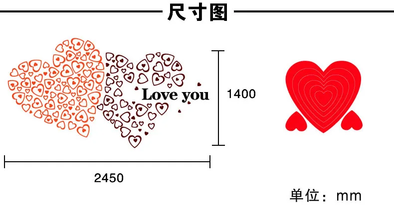 Любовь Сердце трехмерные стикеры Настенные Акриловые Кристалл украшение домашнего декора самоклеющиеся съемные аксессуары для потолка