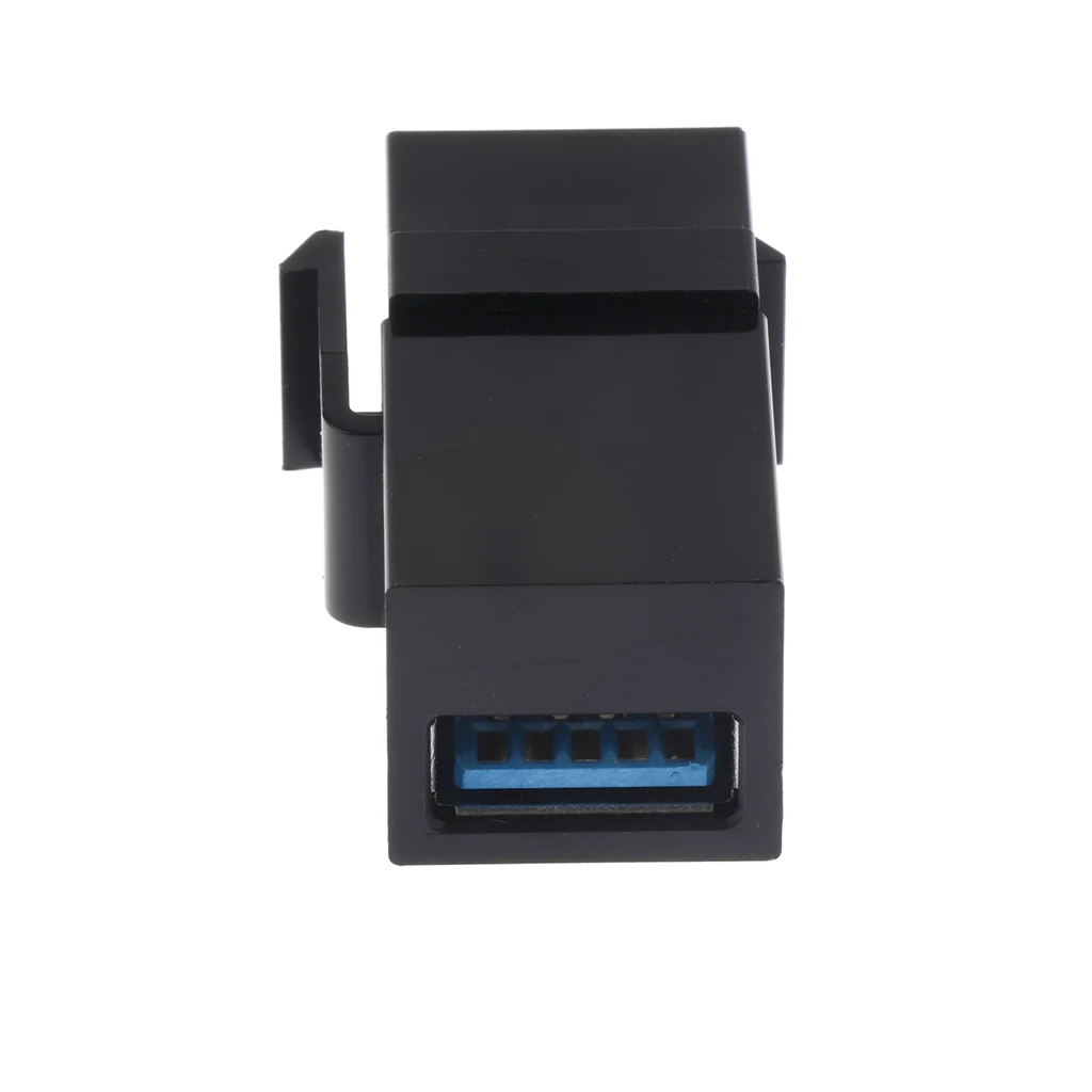 5 Pcs USB 3.0 Keystone Jack Coupler Insert Snap A Female to A Female Jack Snap-in Connector Socket Adapter Port For Outlet Panel