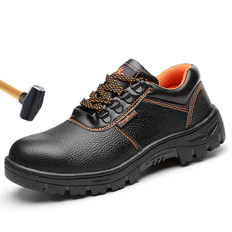

Men Steel Toe Work Safety Boots Anti-smashing Anti-slip Steel Toe Shoes Male Puncture Proof Construction Men Work Safety Shoes