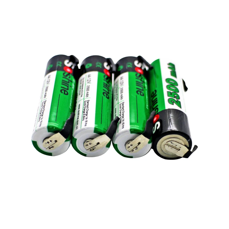 4 pcs Soshine AA NiMH 2500mAh 1.2V rechargeable battery with tab