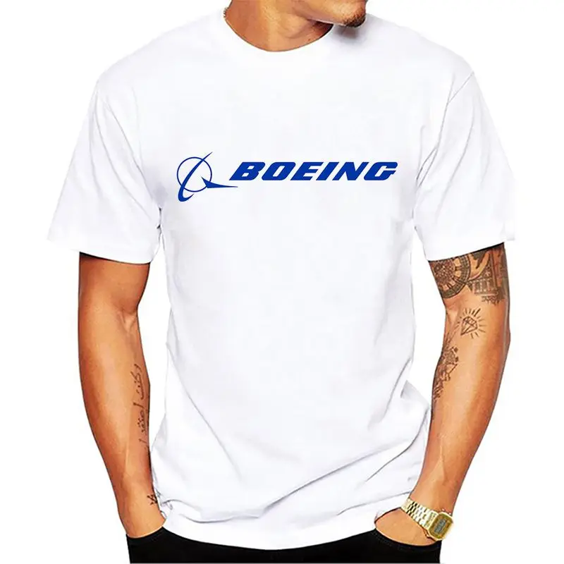 

BOEING AEROPLANE LOGO short sleeve Tt shirt Top Lycra Cotton Men T shirt New DIY Styl
