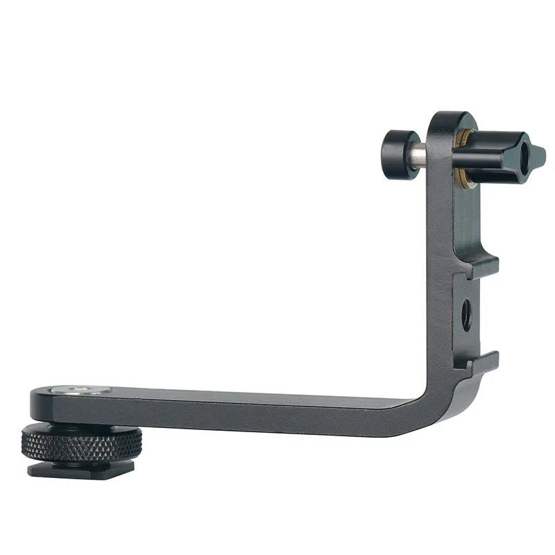  Mic Stand L Bracket Camera Handle Grip for Monitor Gimbal LED Video Light Microphone Mount with 2 C