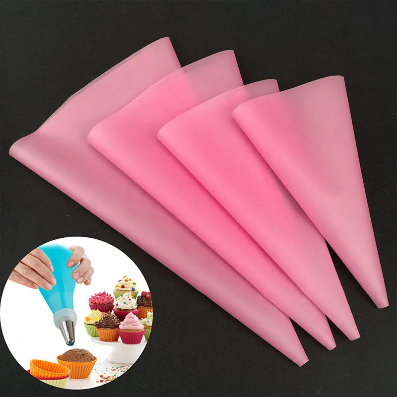 Kitchen Gadgets 4Pcs Cream Pastry Bag DIY Cake Decorating Piping Bags