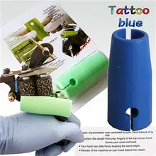 5 шт./партия, АНТИШОК, силикагель, покрытие рукоятки машинки для татуажа, нескользящая синяя рукоятка, держатель, накладка, защита от пальцев