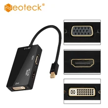 Neoteck мини дисплей порт к HDMI VGA DVI адаптер Thunderbolt 2 HDMI конвертер Мини DP кабель для Surface Pro 3 мини дисплей порт