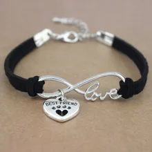 Meilleurs Amis Chien Pattes Coeur Licorne Animaux Infinity Amour Charme Bracelets Femmes Hommes Fille Garçon Unisexe