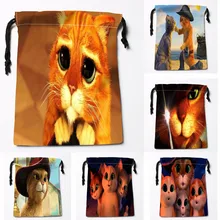 Пользовательские очаровательны Cat мешки Drawstring печати для хранения мода путешествия мини-сумка Плавание Пеший Туризм игрушки мешок Размеры 18x22 см#180412-11-01