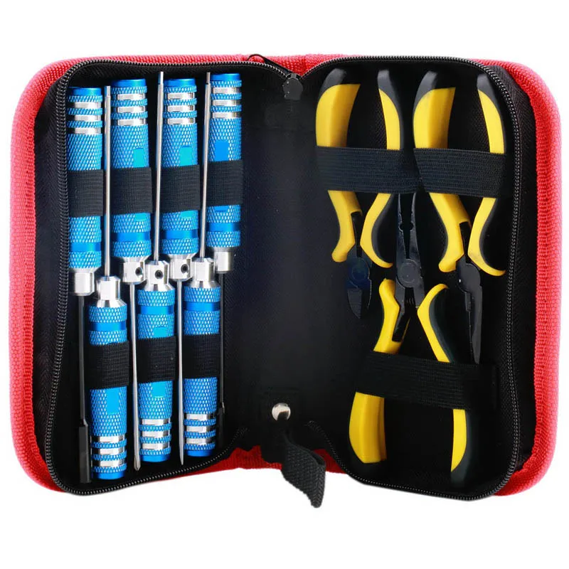 US $27.68 10 In 1 Tool Kit Screwdriver Pliers With Box For Helicopter Plane Rc Model Car
