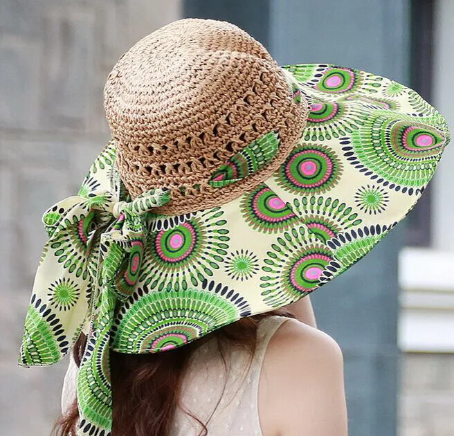 Женская Соломенная дискета с полями летняя пляжная шляпа соломенная Пляжная Шляпа Дерби Кепка 8 цветов#3862 - Цвет: 7