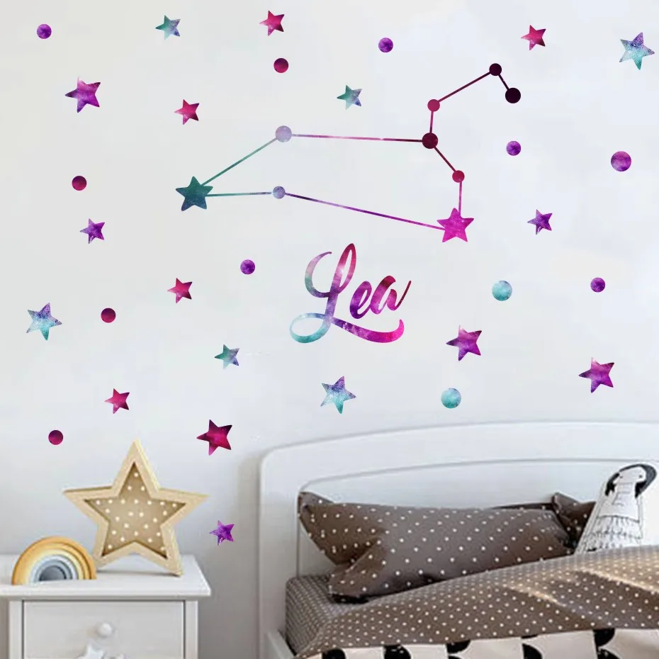 12 Constellation Starry Sky Star  Wall Sticker For Kids Rooms  (6)