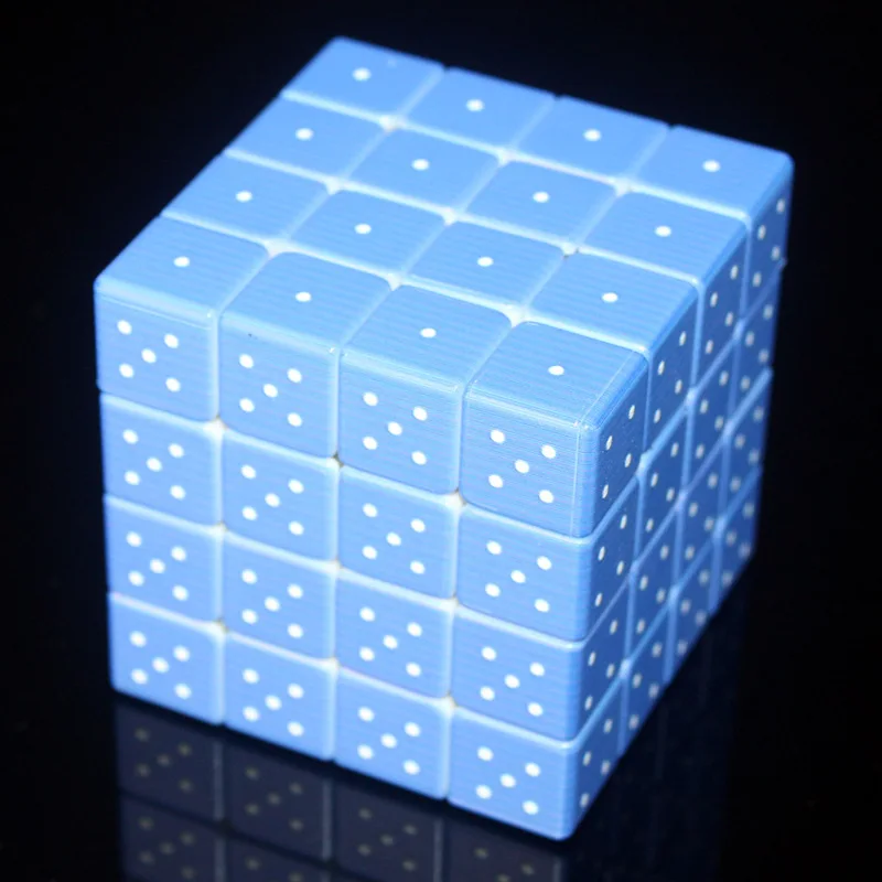 

Custom Cube UV Printing 4x4x4 Braille Fingerprint 3D Relief 4*4*4 Stickerless Cubo Magico Educational Toys for Children Boys