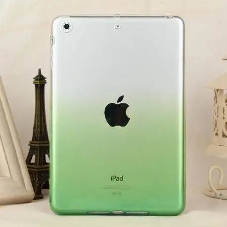 Для iPad 9,7 чехол, силиконовый мягкий A1822 A1823, градиентный прозрачный чехол, тонкий чехол для iPad,, 9,7 дюймов - Цвет: Green
