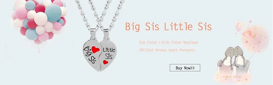 Ожерелье с надписью «Best Friend» и «Love Heart Sister», 3 шт., женское ожерелье с подвеской «Big Little Sis Mom BFF», модное семейное ювелирное изделие, колье для женщин