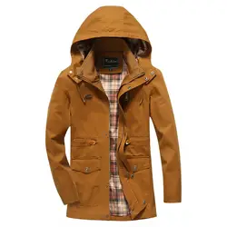 Мужская повседневная Уличная Толстая теплая верхняя одежда уличная одежда большого размера M-5XL Осень Зима хлопок длинная мужская куртка с