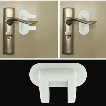 

2PCS Baby Safety Lock Door Lever Lock Safety Child Proof Doors 3M Adhesive Lever Handle Compatible with Standard
