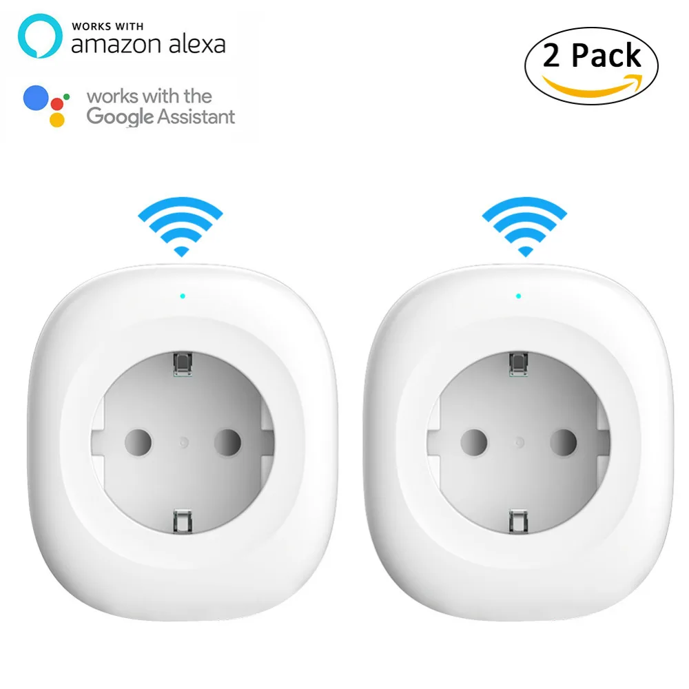 

2018 New Timing Remote Control WIFI Smart Socket EU Plug Wireless Outlet Energy-saving safety Voice Intelligent Control Works